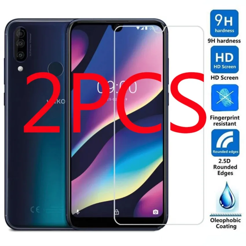 2Pcs Clear Film Tempered Glass Screen Protector Protection En Verre Trempe Ecran Protecteur For Wiko View 2 3 4 Lite Saver