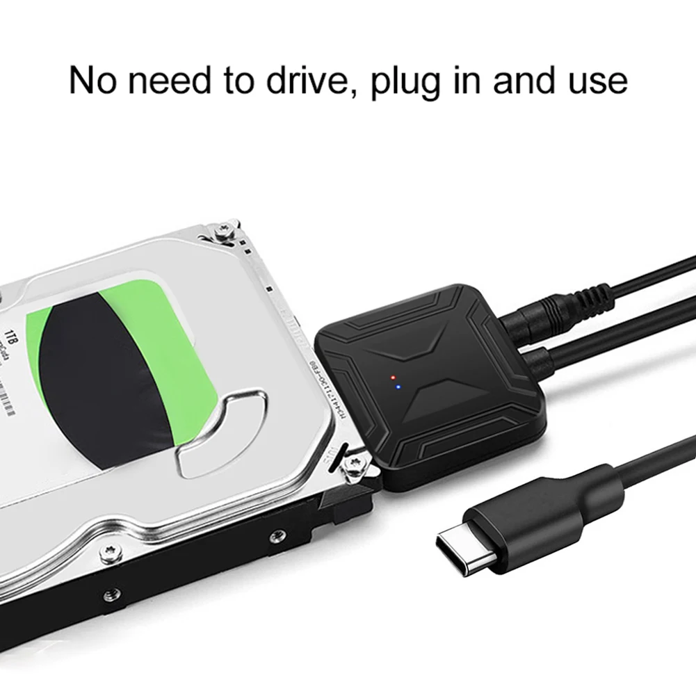 Wire Adapter Wired Convert Cables SATA to USB C Cable USB 3.1 Type C to 2.5 3.5 SATA III Hard Drive Adapter 0.4m