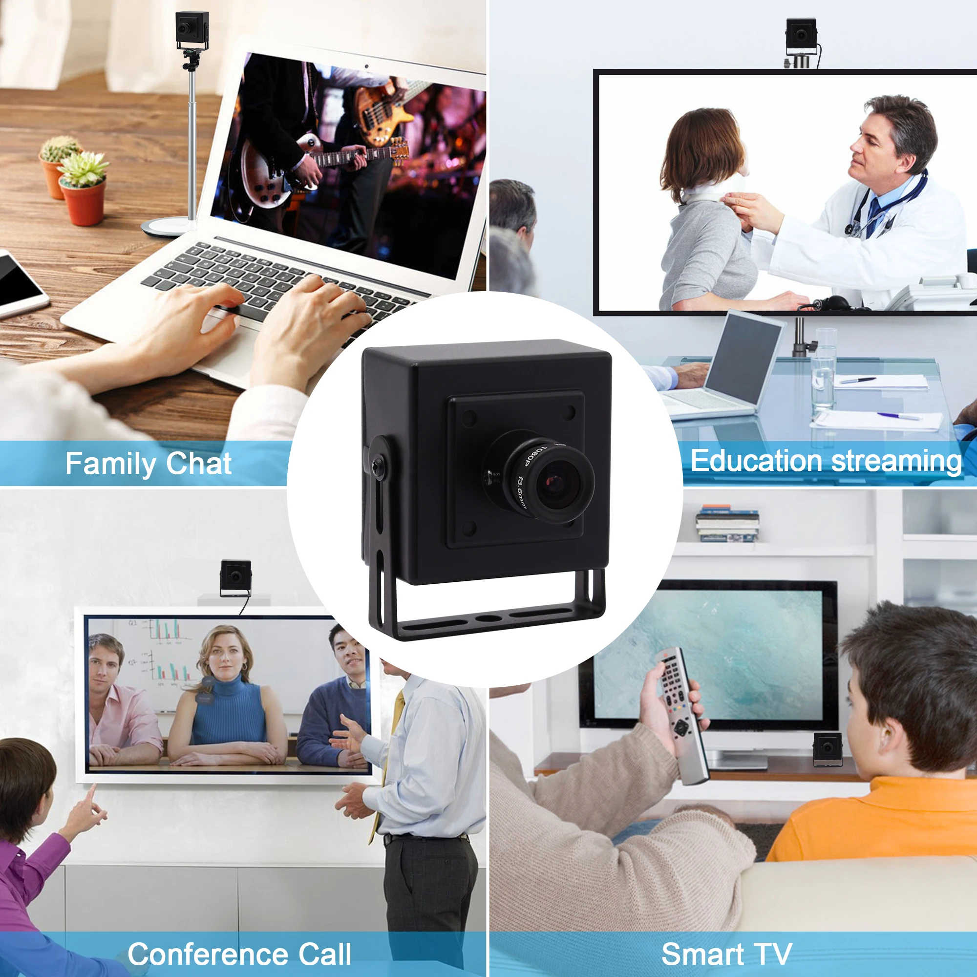 2.0 메가픽셀 USB 비디오 카메라, IMX322 CMOS H.264, 30fps 1920*1080, 산업용 미니 감시 USB 카메라