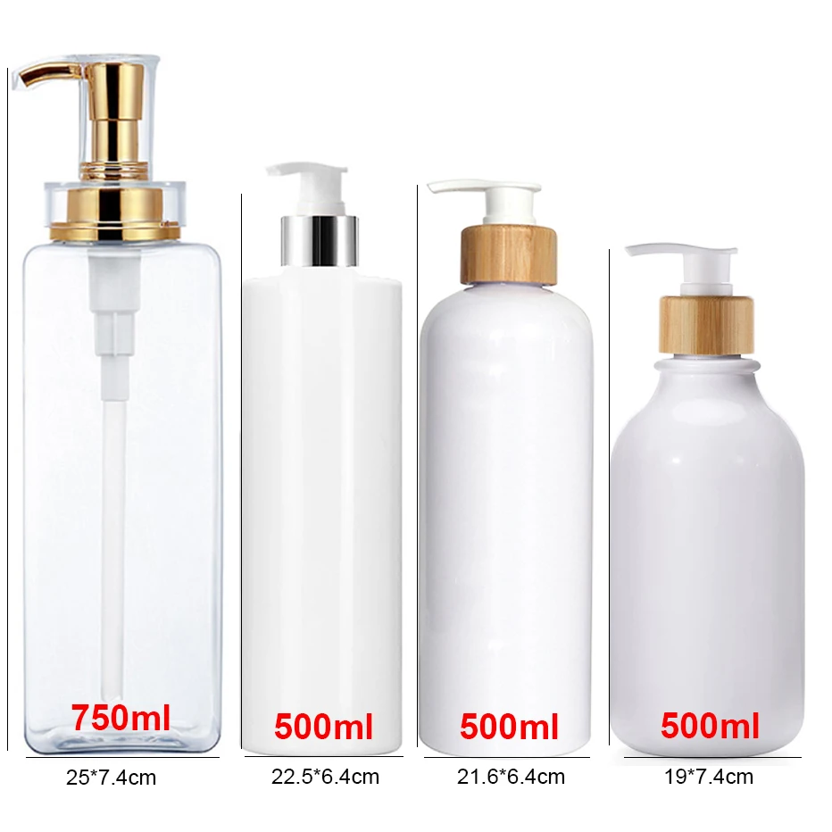 Distributeur de savon rechargeable, bouteille avec étiquettes, salle de bain,  douche, Lotion, shampoing, pompe, récipient de savon pour les mains,  500/750ML - AliExpress