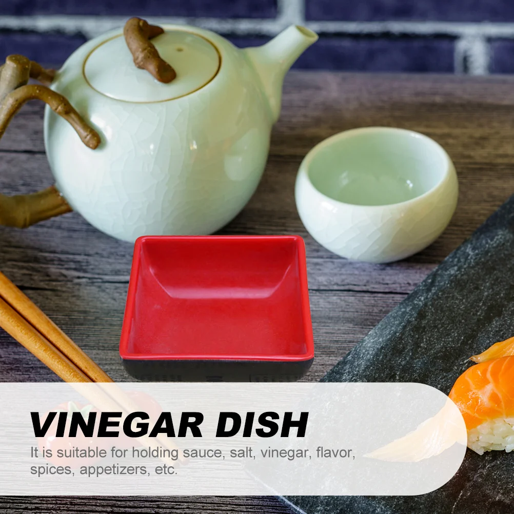 6 Pcs Vinegar Dish Seasoning Dipping Bowls Japanese-style Melamine Sauce Plate Simple Spice Serving Plates
