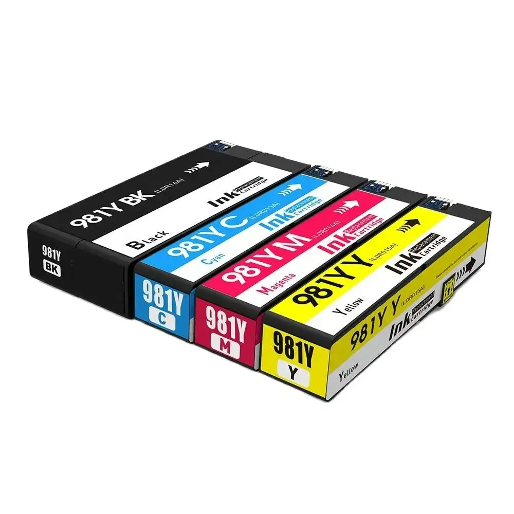 981Y 981 Cartuccia D'Inchiostro Compatibile Con Colori Premium Per Stampante Hp Pagewide Mfp 556Xh/Dn/Mfp 586Dn/F/Z/Mfp E58650Dn/Mfp E55650