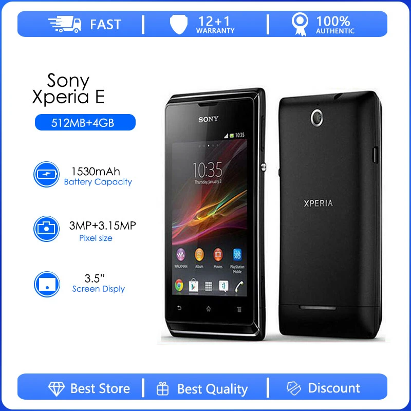 Solicitante fenómeno Perenne Sony Xperia teléfono móvil E C1505 Original renovado, desbloqueado, 3G,  WIFI, GPS, cámara de 3,15 MP, Android 4,1, envío gratis|Teléfonos móviles|  - AliExpress