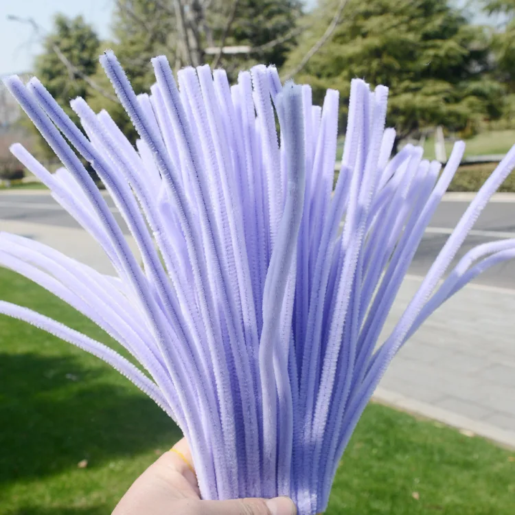 0.6x30cm Felt Chenille Stick Stem Pipe Cleaner F DIY Handcraft velvet flowers Hand twist sheet Creative birthday gift home decor felt fabric sheet chenille stems