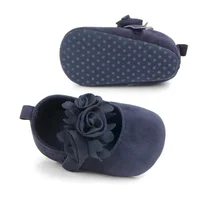 Girls Shoes Soft Soles Non-slip Beautiful Flowers Solid Color Fashion Toddler Infant Newborns Crib First Walkers Princess Shoes 2