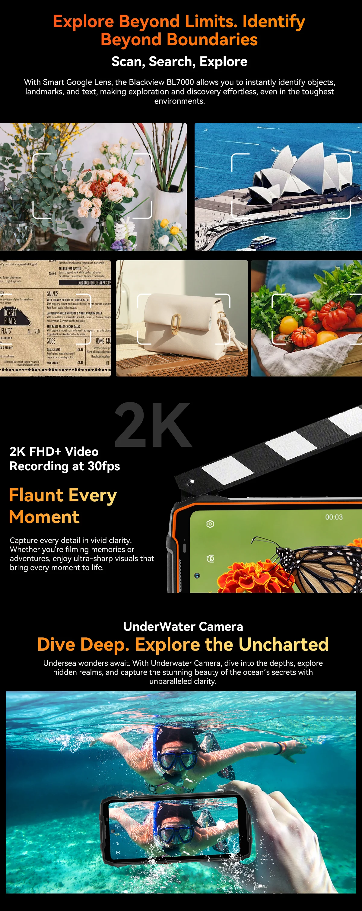 [Ship From UK]Blackview Android 15 AI Rugged Smartphone 24GB(8+16) 256GB 6.78" 120Hz 7500mAh 33W 50MP NFC 5G Cellphones