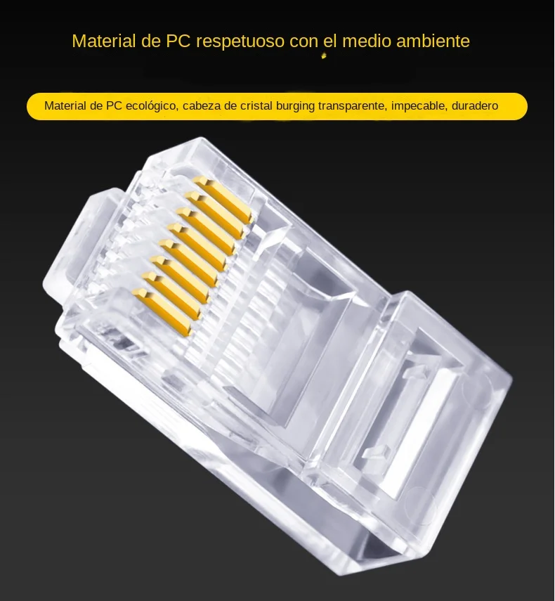 Gold Plated Ethernet Cable Modular Plug Connectors for PC Network