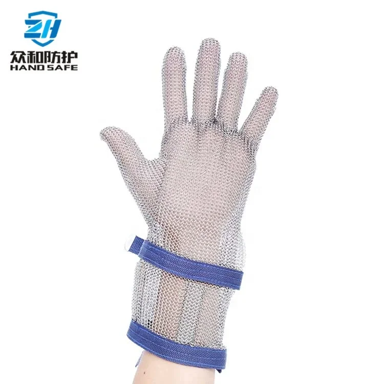 

Metal mesh steel 316L stab cut bite resistant anti cut work gloves