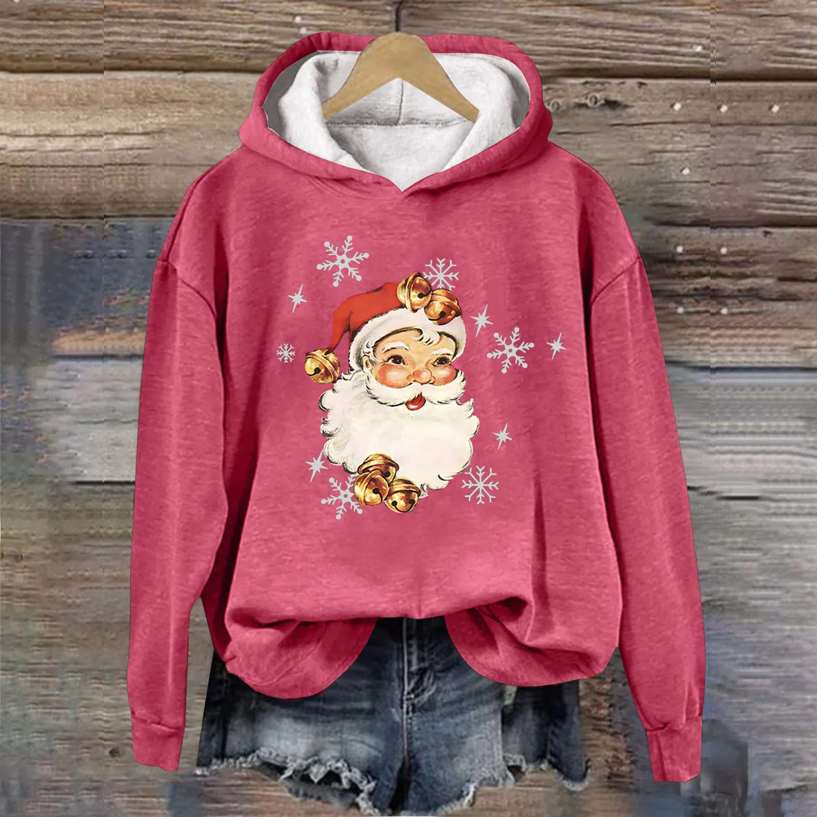 

Christmas Santa Claus Sweatshirt Women 2023 Casual All Match Hoodies Female Jumper Tops Long Sleeve O Neck T Shirt Sudadera