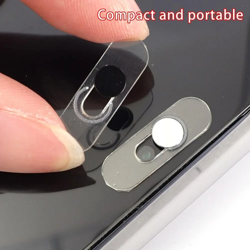 Premium Metal Sliding Webcam Cover with Lens Privacy Transparent Sticker