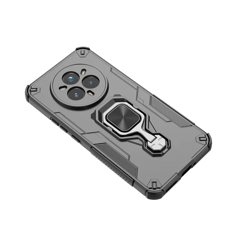 Shockproof Armor Magnetic Ring Holder Phone Case with Camera Lens Protection