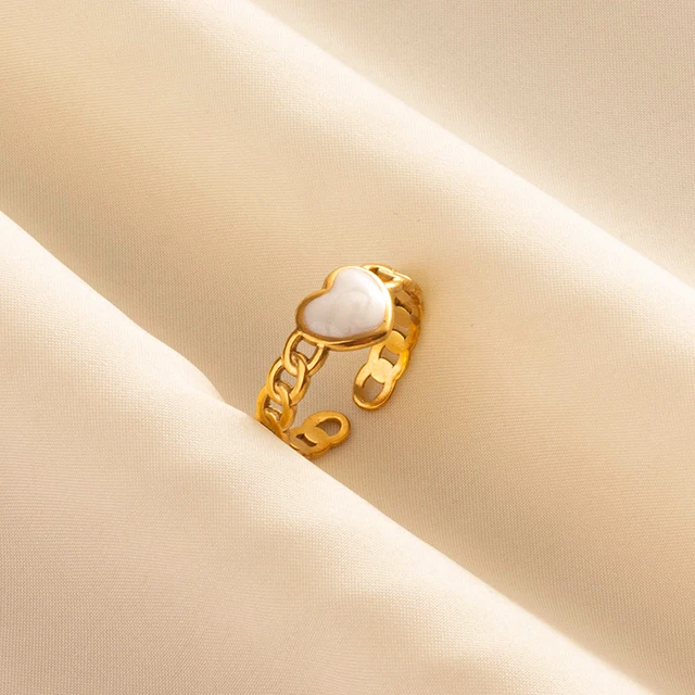 88267-28f9f0.jpg Bagues ouvertes bohème en émail blanc, couleur or, luxe, irrégulier, en acier inoxydable, réglable, bijoux de charme pour femmes, cadeaux