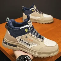 Spring Autumn sports style breathable comfortable high-top MEN'S handsome sneakers male outdoors platform casual running shoes 1