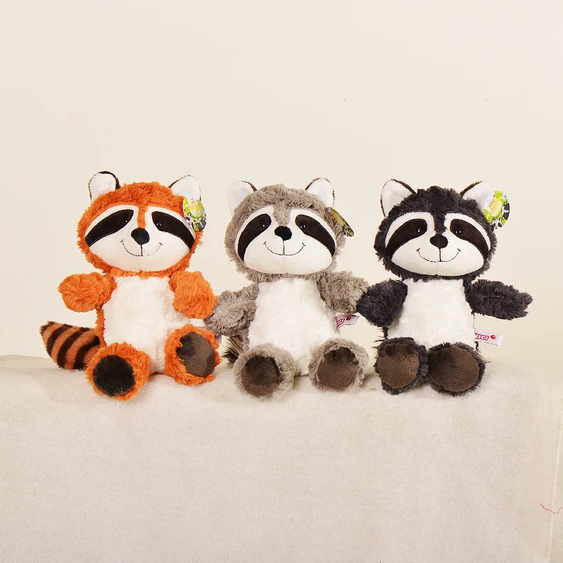 

Raccoon plush toy cute hugging bear doll girl sleeping pillow on bed super cute big tail animal