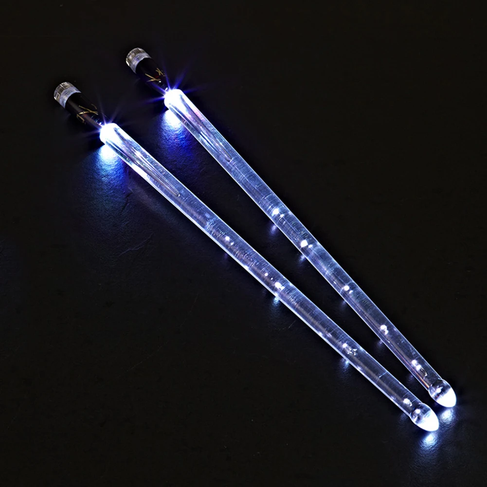 LED Light Up Drumsticks 15 Color Changing Glow In The Dark Drumsticks LED Light Up Drum Sticks Plastic Drum Sticks Drummer Gifts
