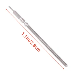 Silver Steel Crown & Stem Set - Watch Accessory Parts (2 Pieces, 2.8cm) (Silver)