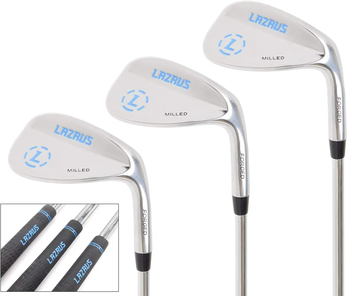 

Premium Forged Golf Wedge Set for Men - 52 56 60 Degree Golf Wedges + Milled Face for More Spin - Great Golf Gift