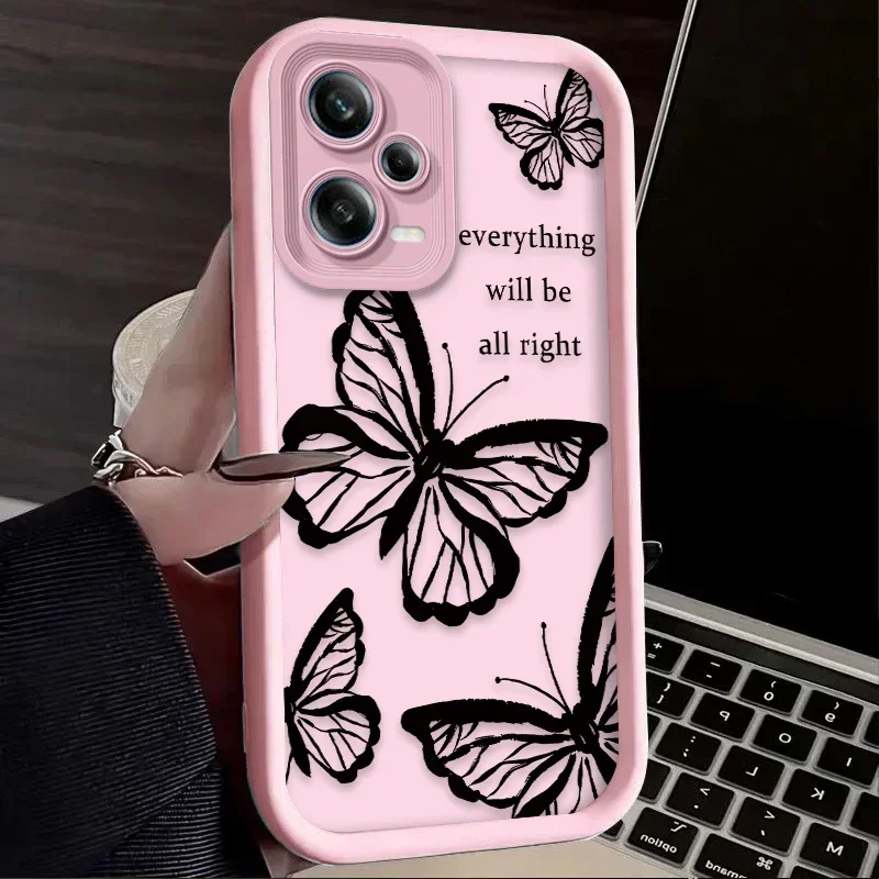Advanced Art Black Butterfly Phone Case - Elegant Design with Enhanced Protection