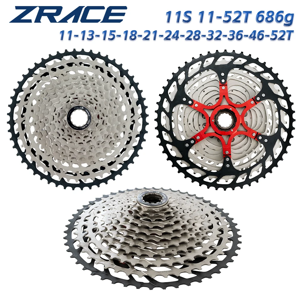 ZRACE Bicycle Cassette 8 9 10 11 Speed MTB Bike Freewheel 11-42T / 11-46T / 11-50T / 11-52T for ALIVIO / DEORE / SLX / XT