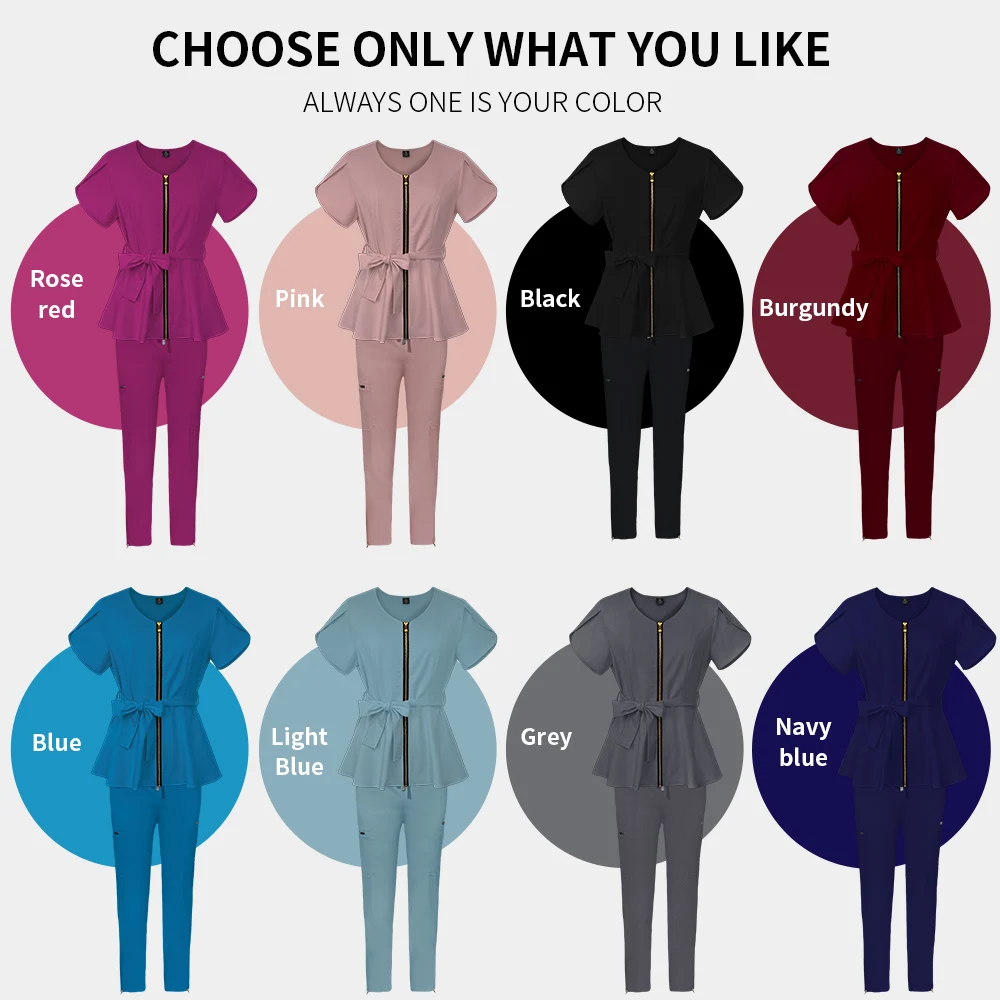 Medical Uniform Beauty Salon Work Uniforms Short-sleeved Health Service Work Suit Pet Scrubs Costume Women Clothes Scrubs Medical Uniforms Women