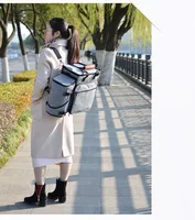 Pet Travel Bag Organizer Backpack Airline Approved Weekend Tote Shoulder Pockets Outdoor Travel Traveling Storage Bag Mat 6