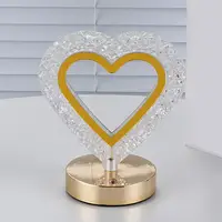 Heart Shaped Crystal Table Lamp