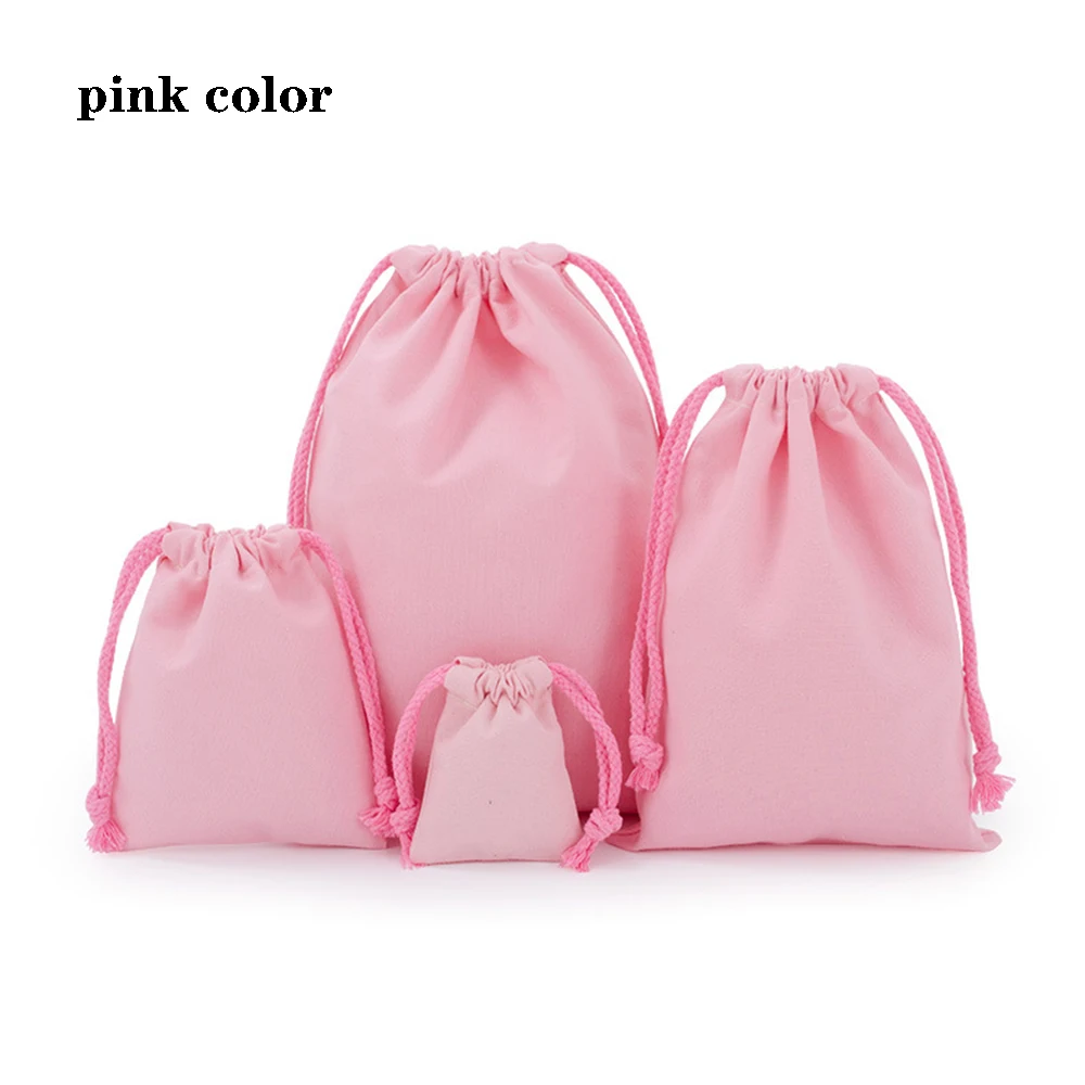 Versatile Cotton Canvas Drawstring Tote Bag - Portable and Foldable Organizer