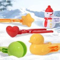 Snowball Maker Clip Children Snow Mold Tool for Outdoor Winter Sports Toys Duck/Heart/snowman/Football Shaped 1