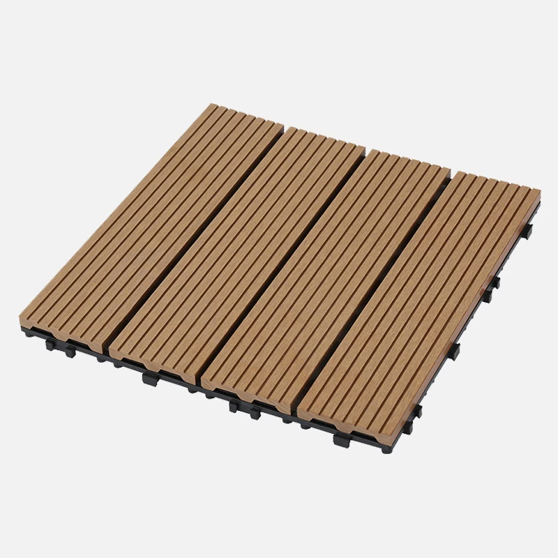 Outdoor Plastic Wood Flooring Splicing Wood Plastic Balcony Garden