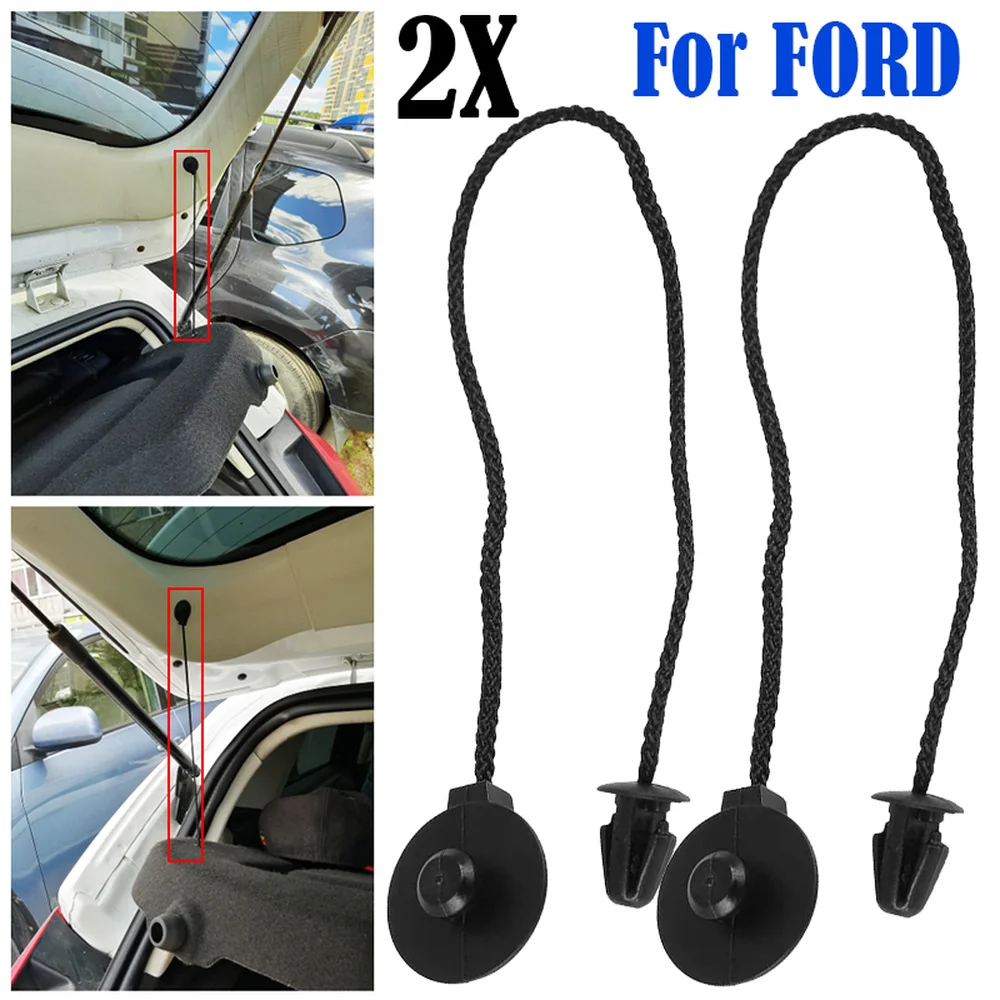 2Pcs REAR TRUNK Parcel Shelf Tray Load Cover String Strap Clips For FORD FOCUS 2 3 Hatch MK3 2012 2013 2014 2015