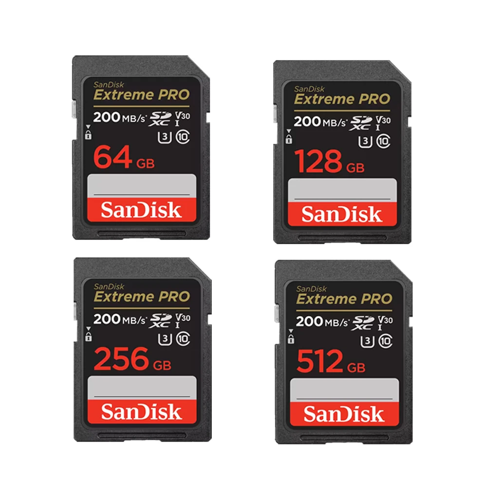 SanDisk Ultra/Extreme/Extreme PRO SD Card 32GB SDHC 64GB 128GB 256GB SDXC UHS-I Class 10 U3 Flash Memory Card For Digital Camera
