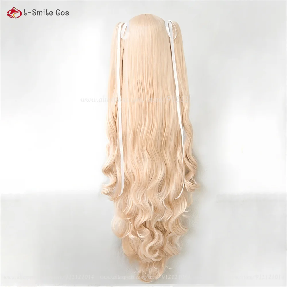 Kirakishou Cosplay Perücke Cream Powder Gold 125cm Lockig Hitzebeständig Synthetik Halloween 4