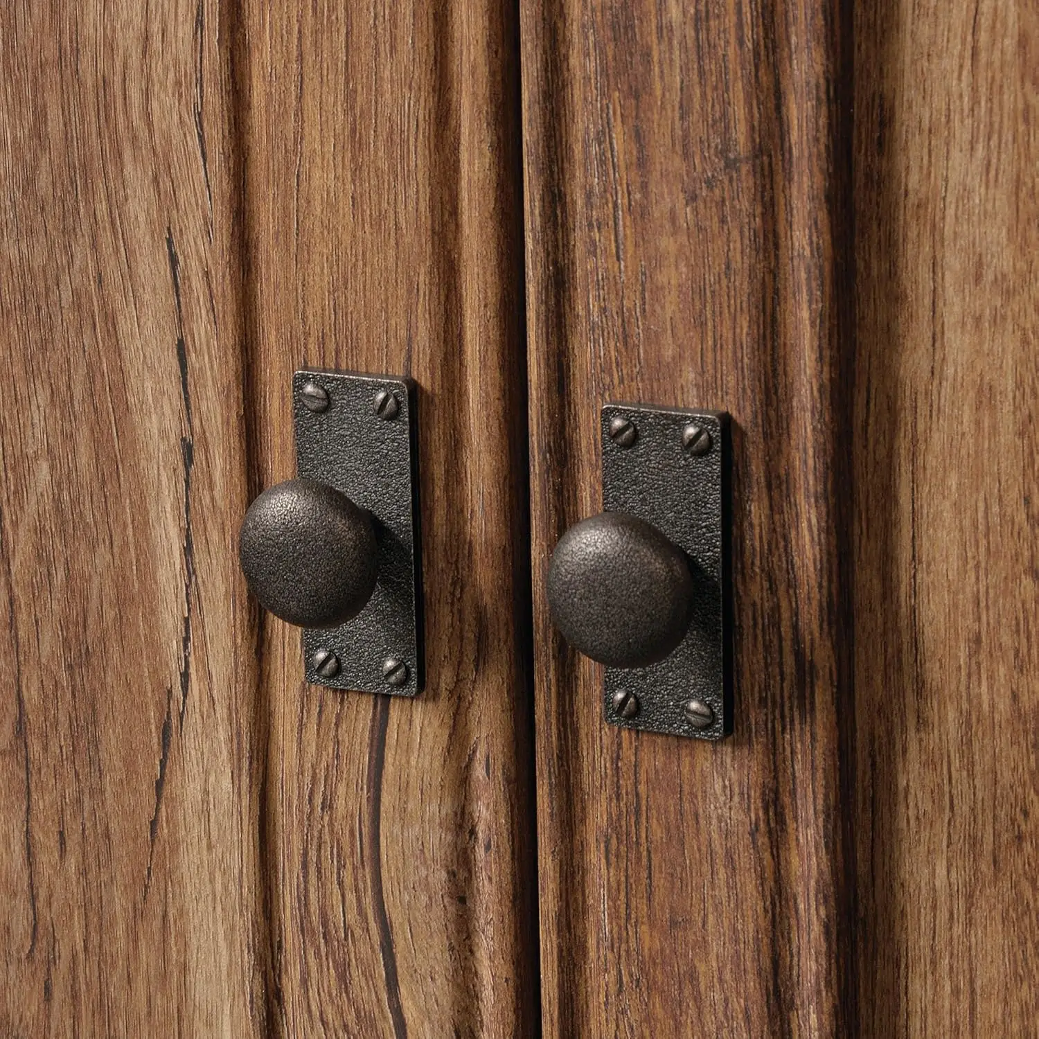 Palladia Library with Doors/Book Shelf, L: 29.37" x W: 13.90" x H: 71.85", Vintage Oak