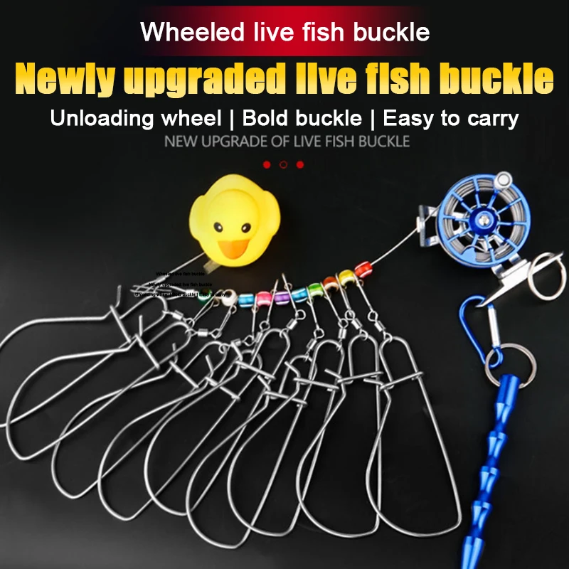 

Little Yellow Duck Live Fish Buckle Metal Stainless Steel Road Ya Live Fish Buckle Set Fish