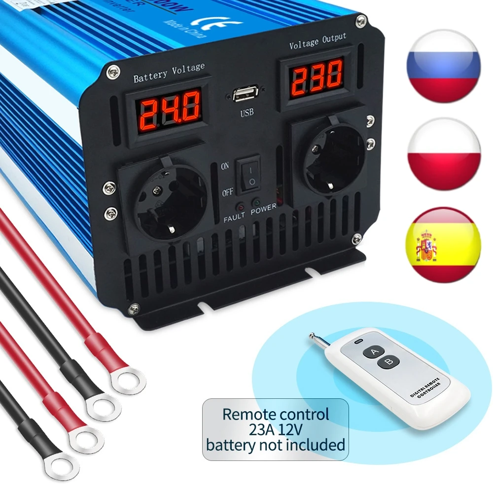 8000W Pure Sine Wave Inverter DC 12V to AC 220V240V Voltage