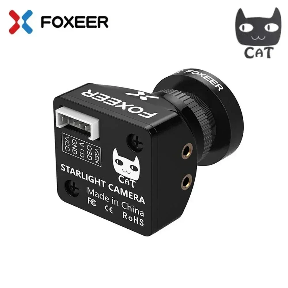 FOXEER Mini/Micro Cat 3 1200TVL Starlight 0,00001Lux FPV камера с низкой задержкой и низким уровнем шума PAL/NTSC для RC FPV гоночного дрона thumbnail 5