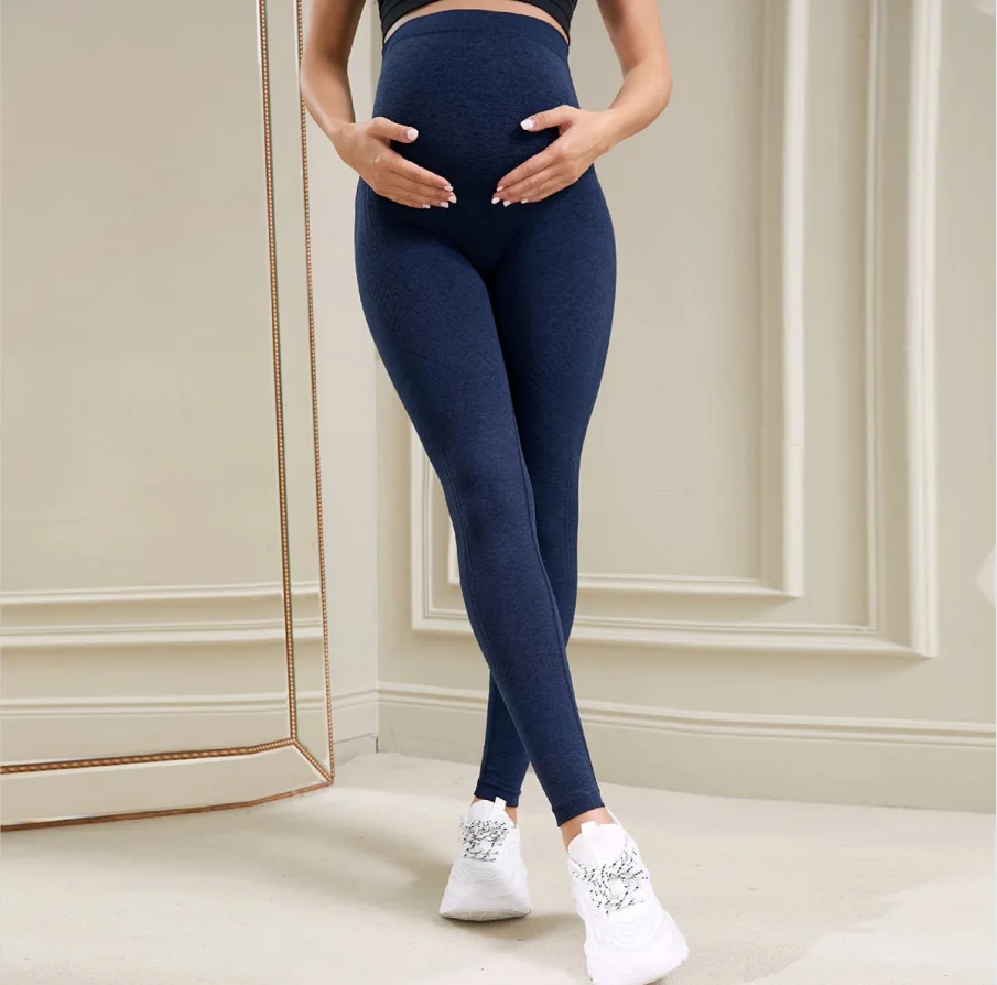 Women's Maternity Leggings Over The Belly Full Length Pregnancy Yoga Pants Active Wear Workout Leggings 5