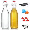 1L Swing Top Glass Bottles Airtight Stopper Lids Flip Top Brewing Bottle for Fermentation, Kombucha, Mead, Vinegar, Beer, Kefir