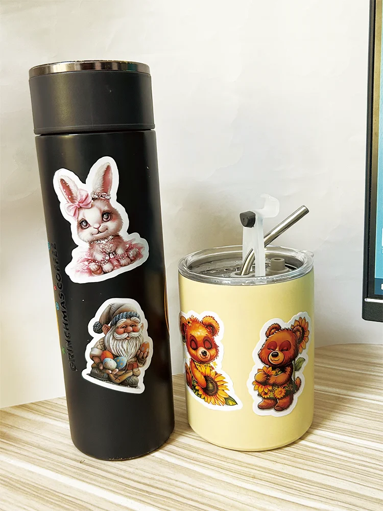손에 든 새끼 고양이 스티커, 공예 및 스크랩북 스티커, 책 장식 스티커, DIY 문구