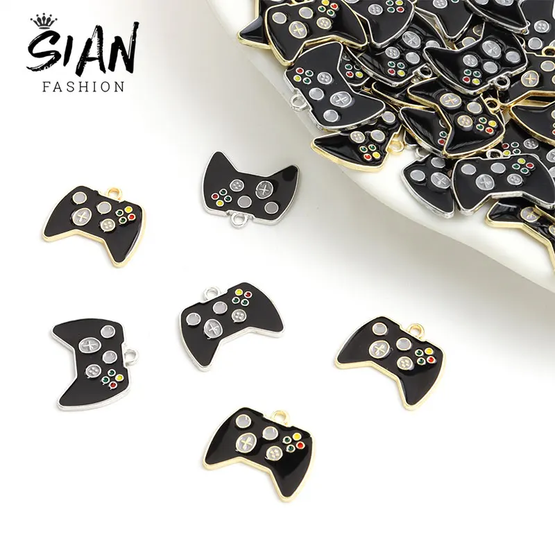

10pcs Creative Game Machine Controller Enamel Charms Mini Console Gamepad Alloy Drip Oil Pendants DIY Jewelry Making Necklace