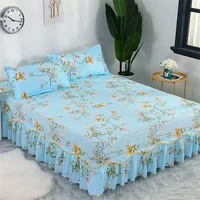 Cotton Quilted Bed Skirt King Size Mattress Protective Cover Double Thickened Non Slip Breathable Laminated Cotton Luxury Sheets 1