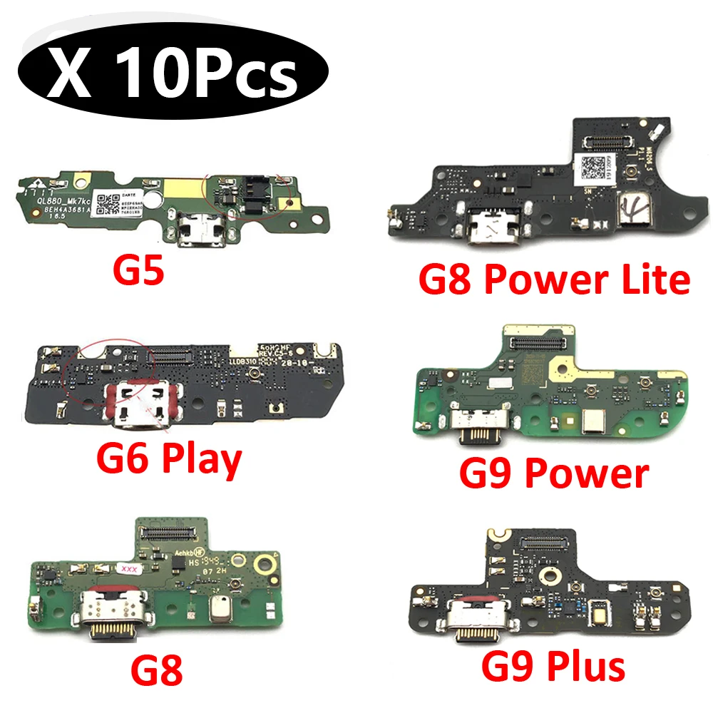 

10 шт., USB-разъем для зарядки док-станции, гибкий кабель для Moto G5 G6 G8 G9 E6 E6s Power Plus Play Lite, запасные части