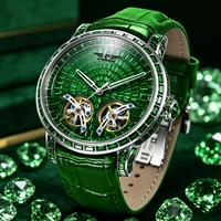 Montre mécanique de luxe pour homme PINDU Design 2026, nouvelle montre à double tourbillon, verre saphir, étanche, bracelet en cuir 1