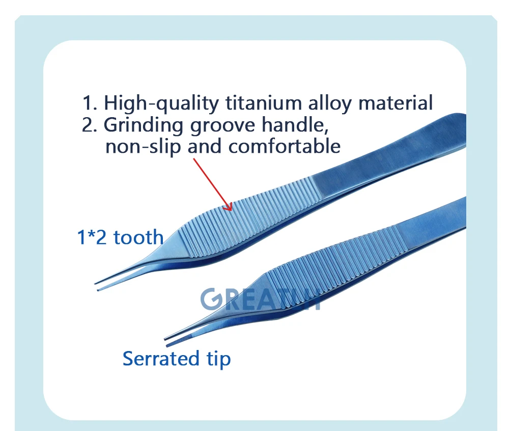 Pinzetta Per Medicazione Dell'iride / 1x2 Denti / Ganasce Seghettate 10 - Foto 5