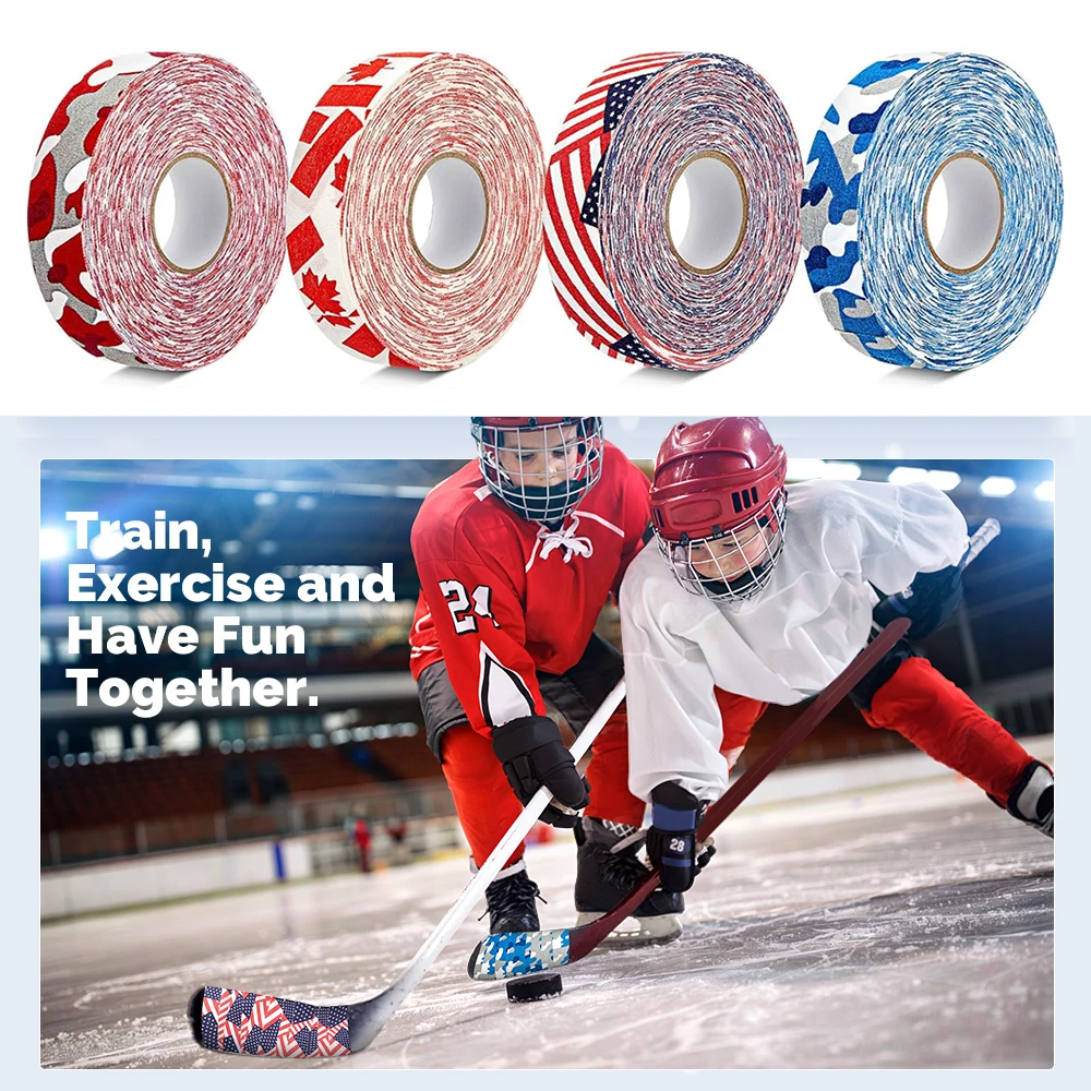 hockey tape Ice Hockey Grip Tape Multipurpose Handle Cloth Tape for Lacrosse Baseball Softball Bats Rackets Pullup Bars Non-slip 1 Roll