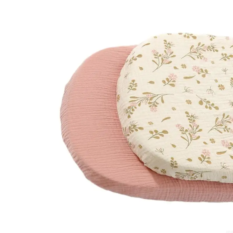 Weiche Baumwollkrippenmatrating -Abdeckung 2 -teiliges Set bequemes Saited Sakenblatt für Stuhl- und Baby -Schlafbett A2UB – Detail 10