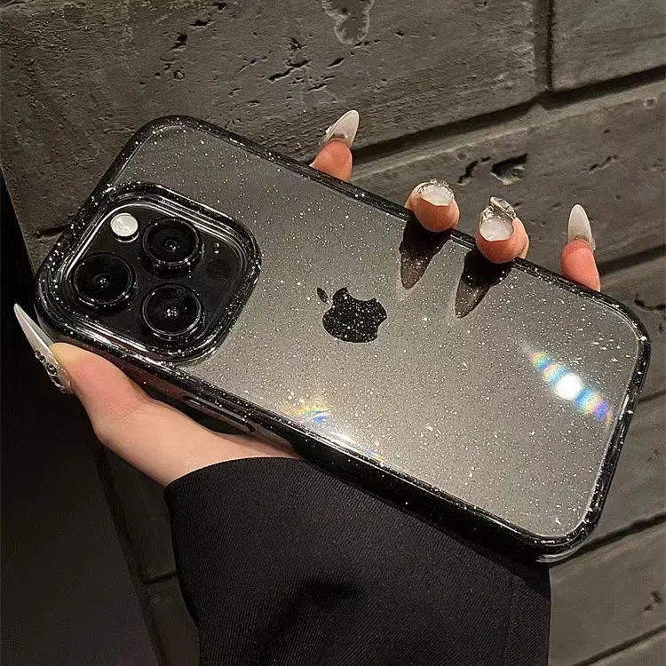 Luxury Glitter Transparent Silicone Phone Case - Soft & Durable Cover
