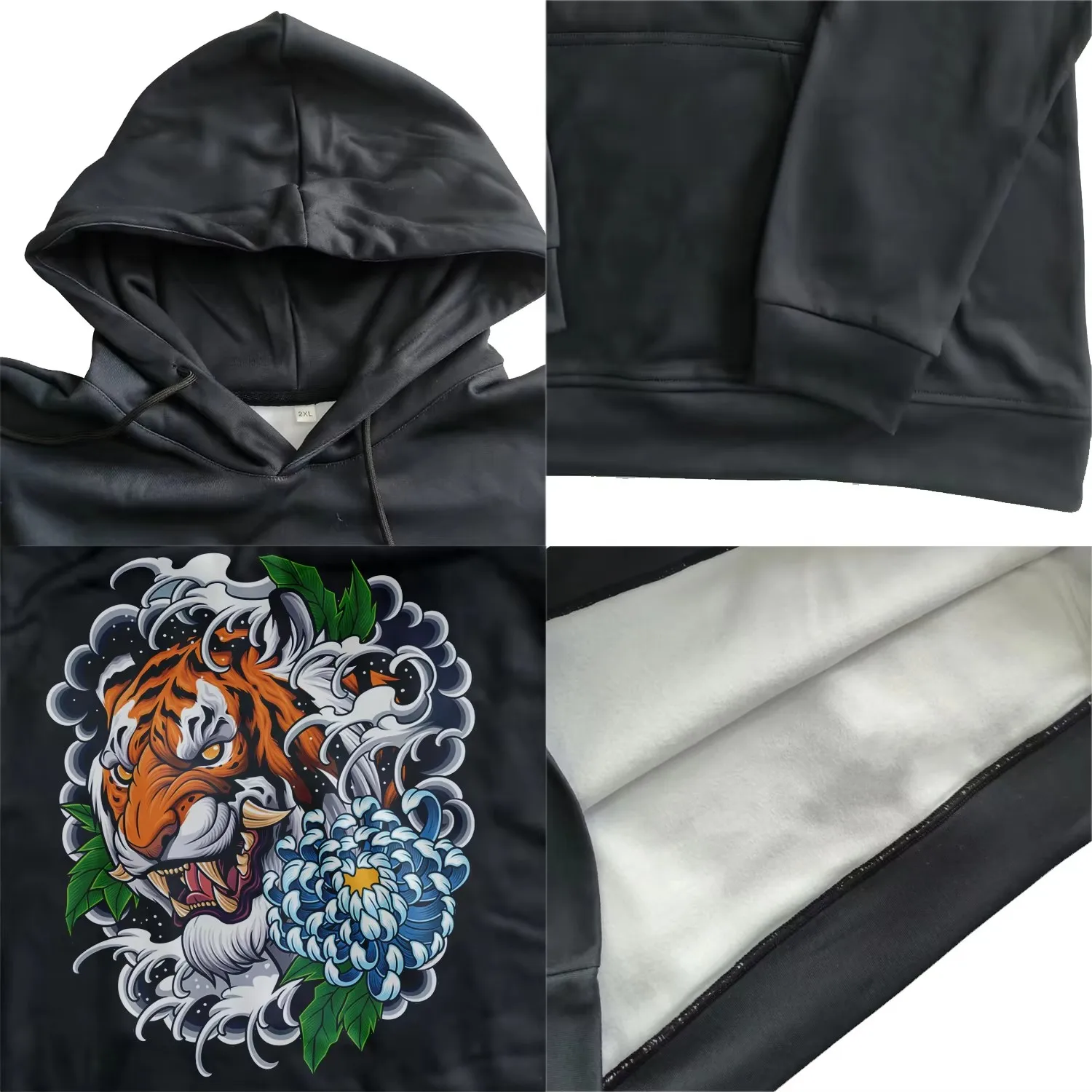 Hoodie Design Your Own Pullover Sweatshirts Hooded Long Sleeve Hoody for Men and Women