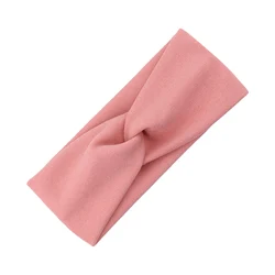 Cozy Ribbed Knotted Baby Headbands - Faux Cashmere Hair Accessories (Blush)