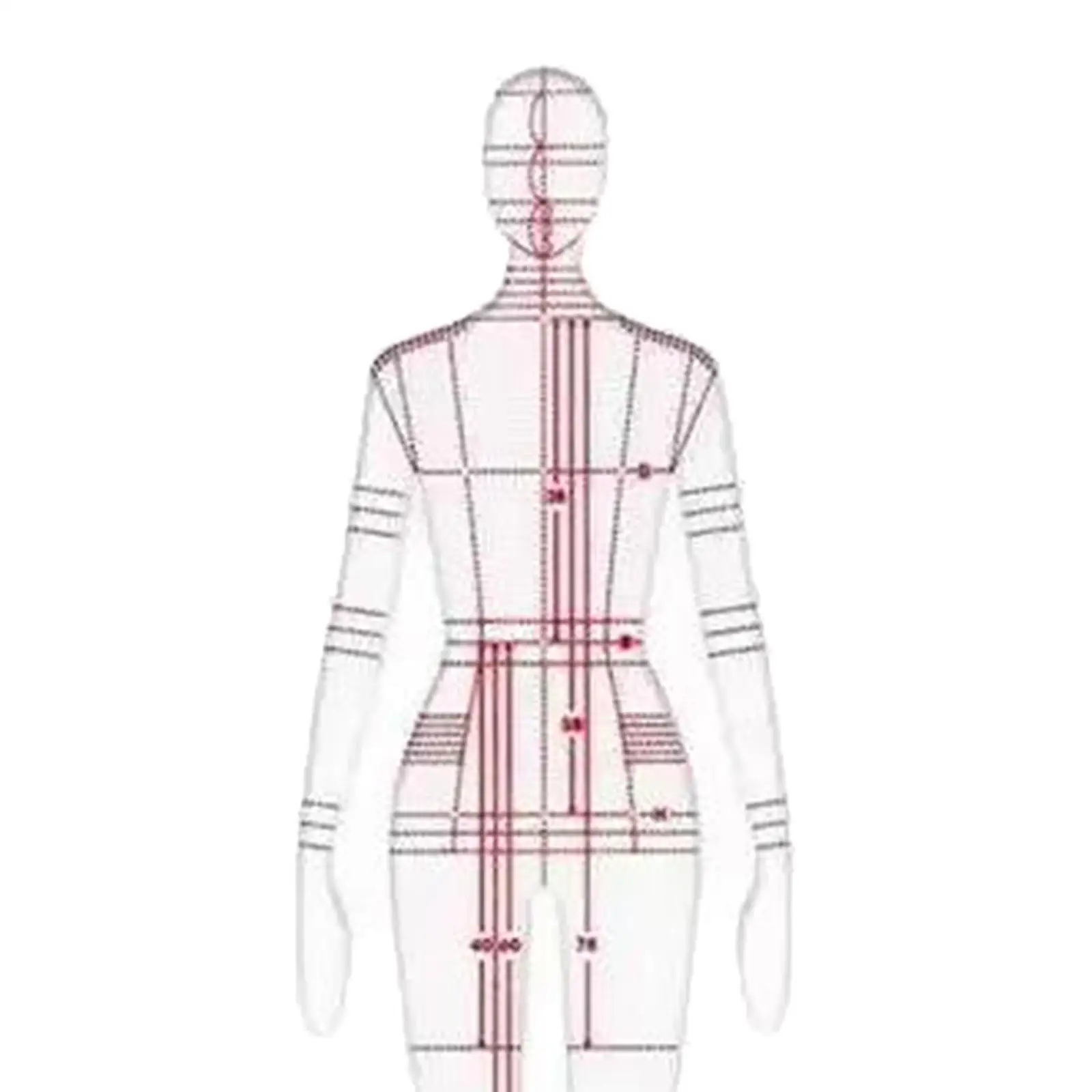 Fashion Drawing Ruler Measuring Ruler Set Template Patterns for Dressmaking DIY Quilting Sewing Drafting Designers 4Pcs